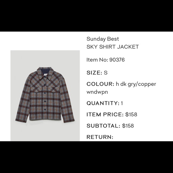Sunday best aritzia plaid sky shirt jacket - Picture 2 of 3